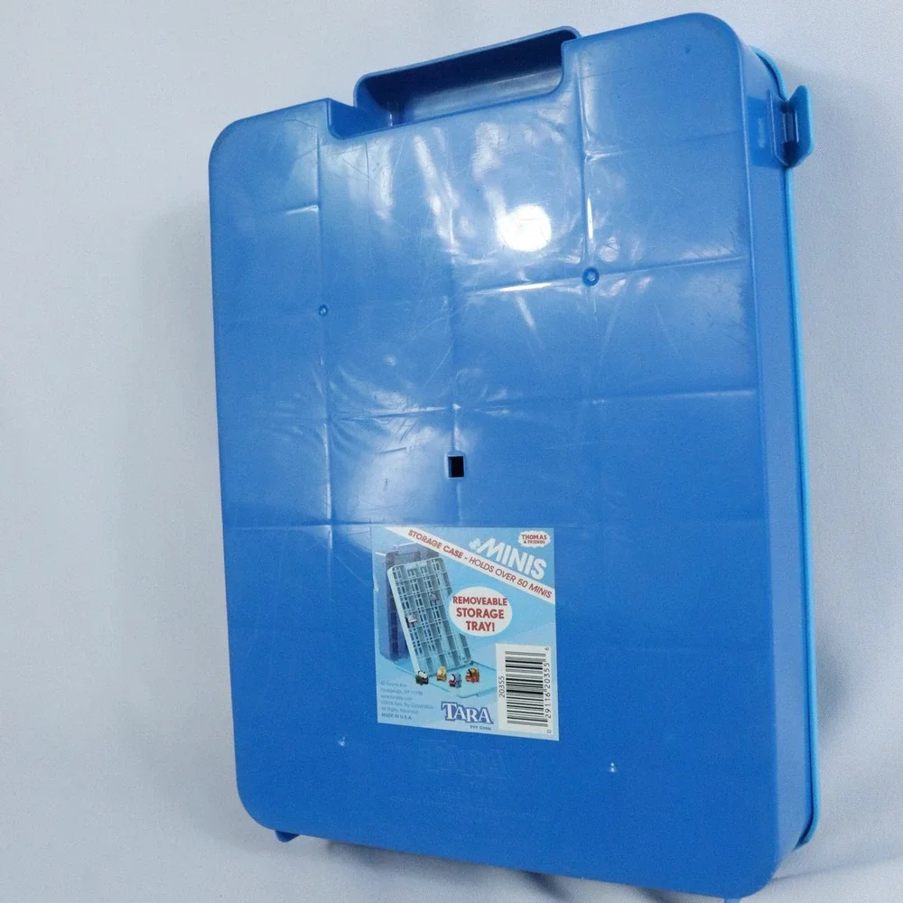 Thomas & Friends Blue Minis Storage Container Carry Case & Lot of 40 Mini Trains